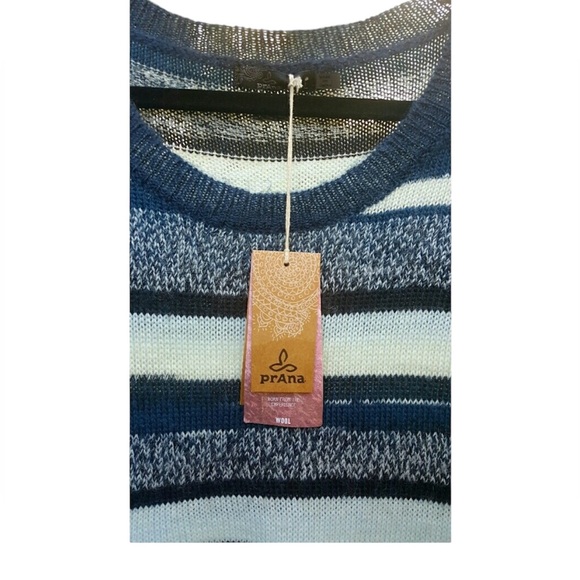 Prana Seffi Acrylic Wool Multicolor Striped Sweater Large NWT - Picture 5 of 8